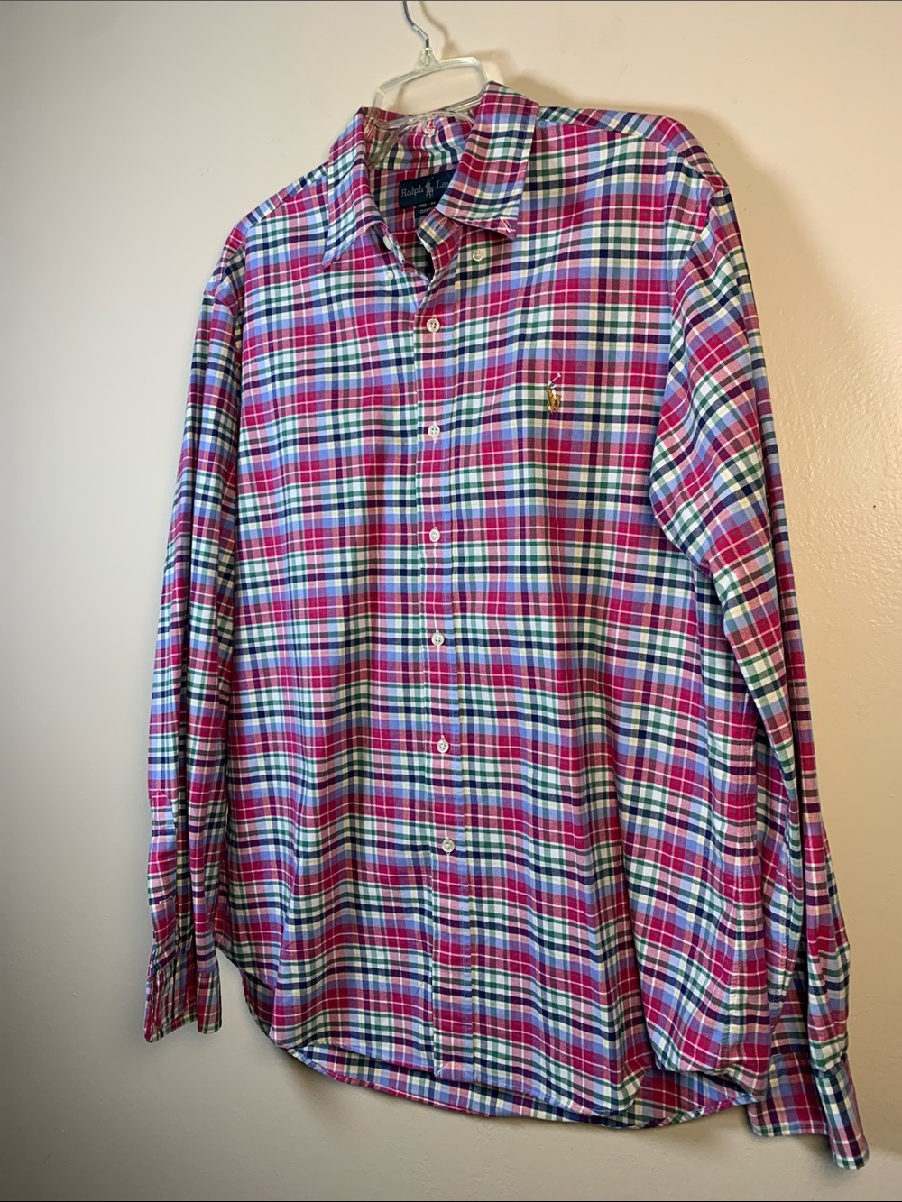 Ralph Lauren Men’s Multicolor Plaid Button-Down Shirt Classic Fit XL Extra large
